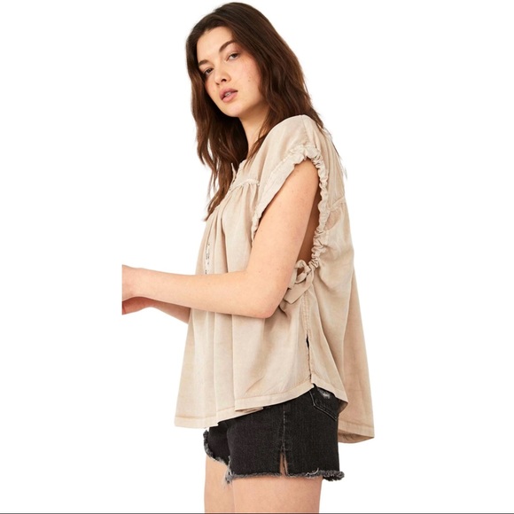 FREE PEOPLE ~Summer Love Top in Dust Storm (NWT) - Picture 7 of 8